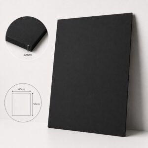Softis 40x50cm, musta 4mm