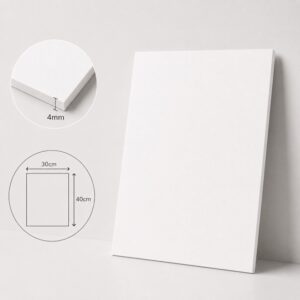 Softis 30x40cm, valkoinen 4mm