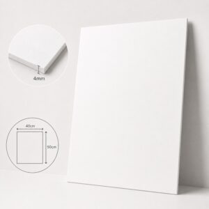 Softis 40x50cm, valkoinen 4mm