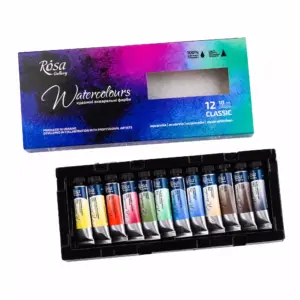 Rosa Gallery Watercolour Classic -akvarellivärisetti 12 × 10 ml