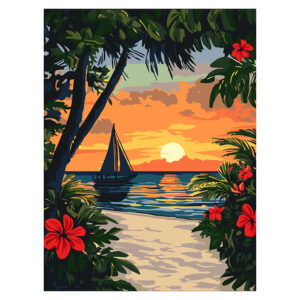 Ideyka Painting by numbers 30x40cm, KHO6393 Beauty of the tropics