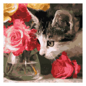 Ideyka Painting by numbers 40x40cm, KHO6804 A furry explorer
