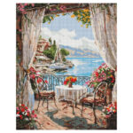 Ideyka Timanttimaalaustaulu 40x50cm, AMO8179 Summer terrace