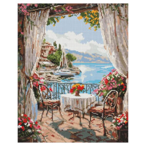 Ideyka Timanttimaalaustaulu 40x50cm, AMO8179 Summer terrace